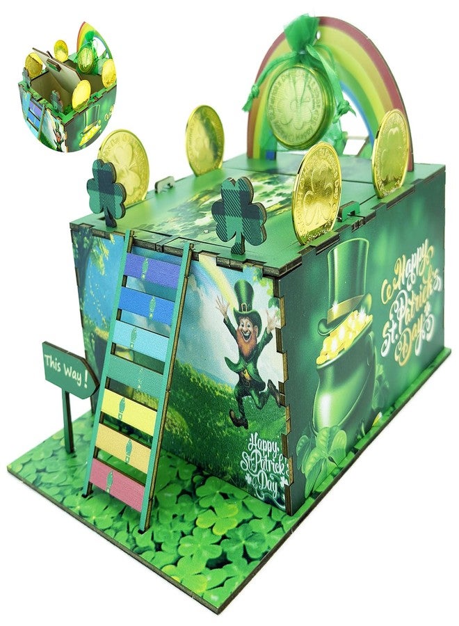Vecacosic Leprechaun Trap Kit for Kids, Wood DIY How to Catch A Leprechaun Kit St Patricks Day Leprechaun Trap Decorations, Funny Leprechaun Trap Kit Supplies Toys Crafts Gift (A) - Image 1